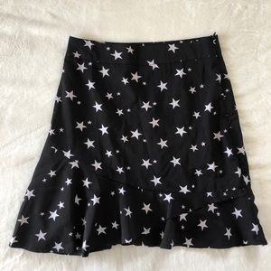 Nasty gal Black and white star skirt